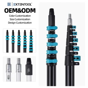 Customizable Aluminum Alloy Telescopic Pole Window Cleaning Tool with Adjustable New Buckle Telescopic Pole