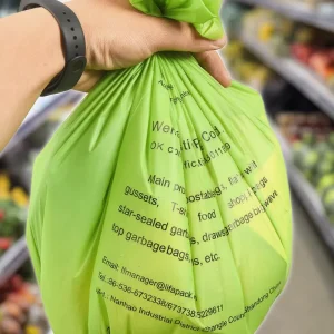 Customizable Biodegradable Compostable Trash Garbage Bags Stand up Pouch PE Food Packaging Application for Home Use