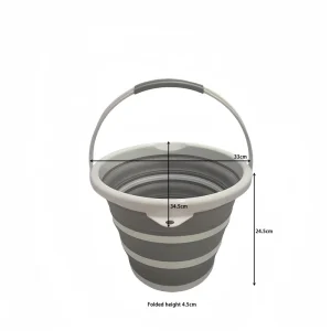 Customizable Collapsible 10 Liter Eco-Friendly PP Plastic Round Bucket Foldable Space-Saving for Household Water Use