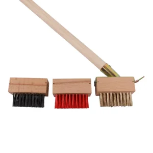 Customizable DIY Industrial Push Brooms with PET Brushes OEM Support Wood and Iron Spray Handles