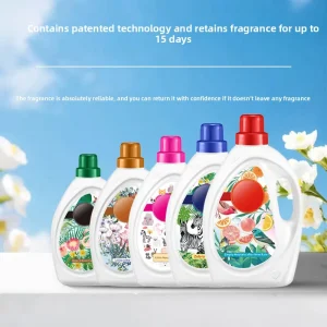 Customizable Floral Laundry Detergent for Apparel Antibacterial Mite Removal Formulas Gentle Hands Bottled Packaging OEM ODM