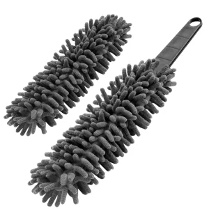 Customizable Microfiber Removable and Washable Duster Head Gray 39.5cm Rectangle Bucket for Home Car Office