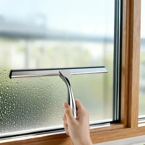 Customizable Size Silicone Squeegee Blade Window Cleaner Kit Stainless Steel Rubber Wiper for Glass Window Washing