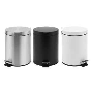 Customizable Stainless Steel Step Trash Can Multiple Sizes & Colors 5L 7L 12L Pedal Waste Bin with Removable Inner Bucket