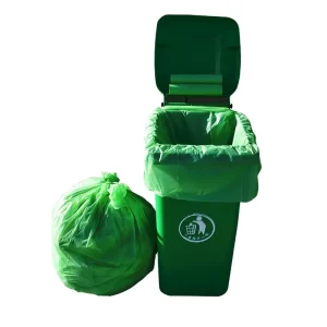 Customizable Strong Black PLA Bio plastic Compostable Biodegradable Flat Trash Bags Garbage Bag