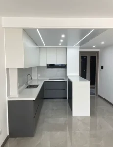 Customize Beautiful Kitchen Glossy and Matte Kitchen in Price with Big Space