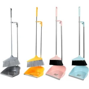 Customize Plastic Broom with Dustpan ODM Color Fiber Length Cleaning Tools for Hotel Supermarket