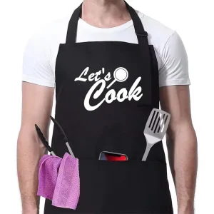 Customize Washable Unisex Adult Polyester Canvas Cooking Chef Aprons for Promotion Business Party Waiter Kitchen Work Uniform