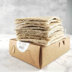 Customized 10 Packs Flat Natural Compostable Kitchen Scrubber Dish Cleaning Loofah Sponge Comfort Touch Rectangle Scouring Pads