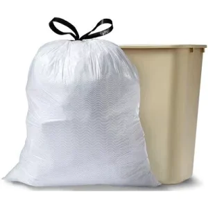 Customized 13-Gallon Black Drawstring Plastic Compostable Household Trash Liners Bulk Roll of Garbage Bags for Home Use