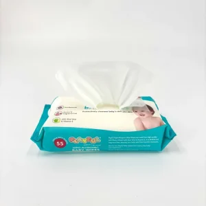Customized 55pcs Disposable Ultra Soft Skin Care Baby Cleaning Wet Wipes Household Wet Tissues with Scent