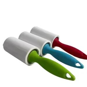 Customized 60 Sheets Easy Tear Sticky Paper Glue Coated Strong Viscosity Dust Cleaning Dog Pet Hair Removal Lint Roller