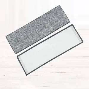 Customized Adhesive Type Eco-Friendly Recyclable Microfibre Fabric Flat Mop Cloth Hand-Washable Lazy Cleaning Mop Head