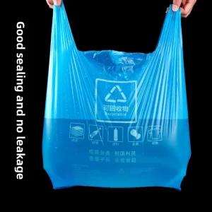 Customized Color Extra Thick PE Sustainable Kitchen Trash Bags Dry Wet Food Waste Classification Vest Style Household Community