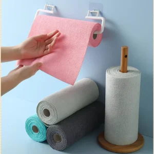 Customized Disposable Microfiber Cleaning Cloths Rolls Reusable Cleaning Wipe Household Kitchen Cloth Microfiber Towel Rolls