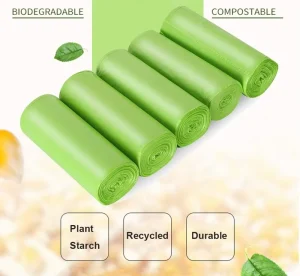 Customized Eco Friendly Corn Starch Star Bottom Trash Garbage Bags Rubbish Biodegradable Bin Household Waste