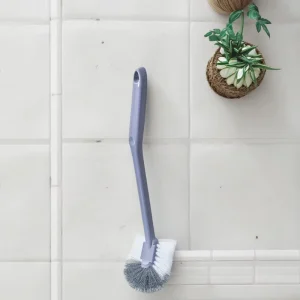 Customized Grey Durable Eco Friendly Long Handle Toilet Cleaning Brush