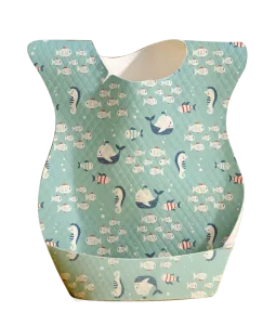 Customized Individually Wrapped 3 Layer Leakproof Disposable Polyester Cotton Baby Apron Bibs for Infants Feeding Travel Four