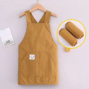 Customized Kindergarten Small Waterproof Taslon Fabric Children Arm Sleeves Apron for Food and Restaurants