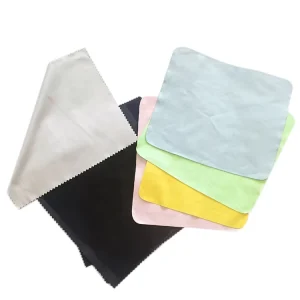 Customized Logo Printed Microfiber Glasses Cleaning Cloth Black White Sunglasses Cleaning Cloth