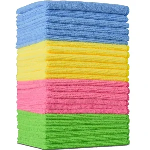 Customized Microfiber Kitchen Towel Reusable Quick Dry Absorbent Cleaning Cloth Woven Technique Hypoallergenic Eco Friendly