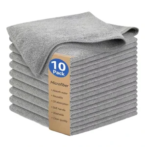 Customized Packaging Multiple Colors 80% Polyester 20% Polyamide 300gsm Microfiber Cloth Warp Knitted Terry Cloth Cleaning