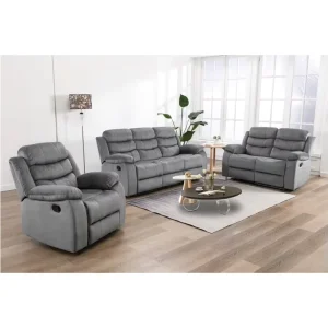 Customized Recliner Sofa Set with Metal and Wood Frame, 3/2/1 Seater