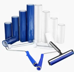 Customized Reusable Anti Static PE Roller with Tackiness Remove Dust Cleaning Sticky Adhesive Glass Lint Rollers & Brushes