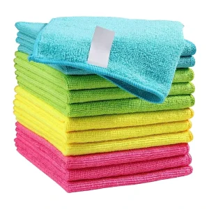 Customized Reusable Microfiber Cleaning Cloths Washable Towels for Glass Kitchen Car and Office Microfiber Towels