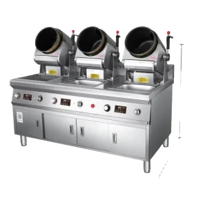 Customized Stainless Steel Natural Gas and Propane Gas Rotary Electric Cooking Wok Machine