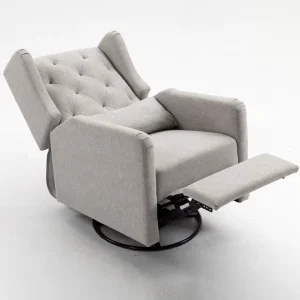 Customized Swivel Microfiber Fabric Extendable Modern Design for Mother Nursing Living Room SofaRocking Recliner Chair