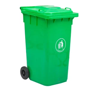 Customized logo Outdoors 64 Gallon 240L Plastic Garbage Rectangle Waste Bin with Wheels