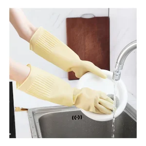 Customized logo Work Washing Dish Durable Cleaning Kitchen Waterproof Household Latex Glove