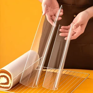 Cylindrical Transparent Acrylic Cake Roll Sizing Device Freezer-Safe