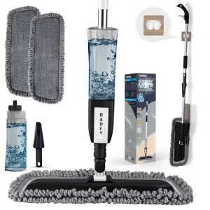DARIS New Floor Cleaning Household Hand Free Microfiber Spray Mops Dry Wet Dual use Lazy Water Spray Mop