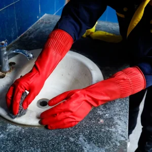 DDsafety OEM Extra Long Household Guantes De Latex Gloves Washing up Rubber Glove Red Luva Guantes CE 2121X