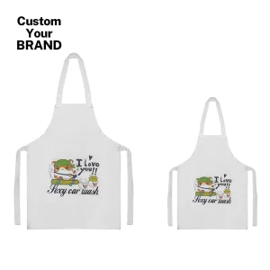 DIY Custom Adult Child Apron Sublimation Blank Aprons Linen Restaurant Kitchen Cooking Craft Apron