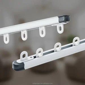 DIY Manual Retractable Curtain Rail Office & Home Use Aluminum Construction Long Length Modern Design Eco Friendly Living Room