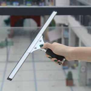 DS1005 Replaceable Rubber Glass Wiper Blade Window Cleaner Shower Squeegee with Telescopic Pole Stainless Steel Window Squeegee