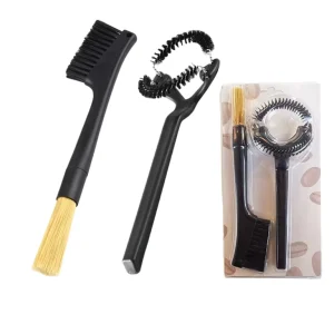 DS1370 51/58mm Espresso Maker Machine Cleaner Coffee Machine Grinder Cleaning Brush Replaceable Double Head Coffee Brush Set