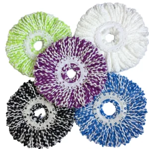 DS2019 Microfiber Mop Head Steel Handle Four-Side Wringing High Capacity Durable Clean Floor Squeeze Cloth