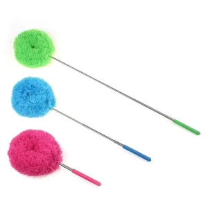 DS2670 Extendable Washable Mini Dusters for Cleaning Car Window Furniture Office Feather Duster with Telescoping Extension Pole