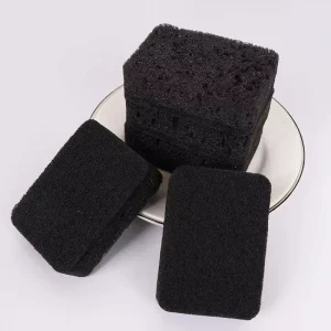 DS4336 Non Scratch Scrub Sponges for Dishes Washing Black Bulk Sponges Kitchen Cellulose Wood Pulp Sponges