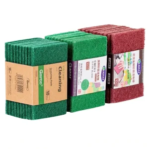 DS4729 Heavy Duty Scrub Sponge Kitchen Scrubbers Green Scrub Pads Dish Cloths Dishwashing Sponge Sponge 10 Pack Scouring Pad
