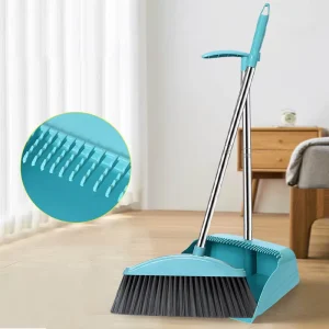 DS5049 Kitchen Room Office Lobby Broom and Dust Pan Combo Sweeping Dustpan Long Handle Broom and Dustpan Set