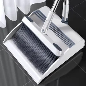 DS5055 Floor Brush Set Indoor Non Stick Hair Broom Long Handle Broom Dustpan Combination Set Plastic Broom and Dustpan
