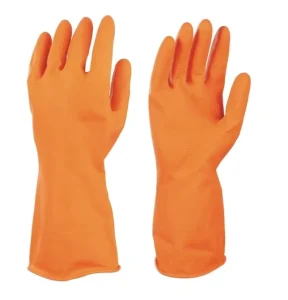 Daily Use Reusable Waterproof Orange Housework Pet Care Gardening Laundry Kitchen Bathroom Cleaning Dishwashing Household Gloves