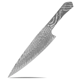 Damascus Stainless Steel Full-Tang Slicing Knife Blank Blade for DIY Knife Making