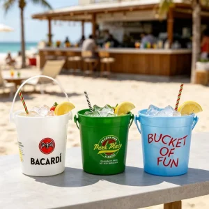 Dark Green 32 Oz Punch Pail 32oz Punch Buckets with Handle