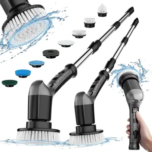 Deep Cleaning Electric Brush Lightweight Handheld Electric Scrubber with 9 Multi Function Brush Heads